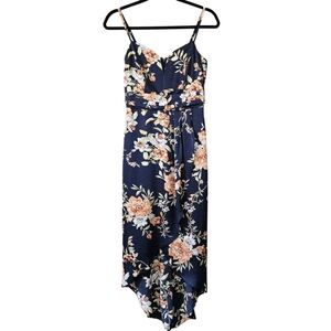 Lulus Floral Navy Dress